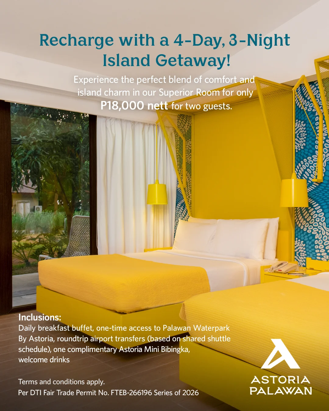 Recharge with a 4-Day, 3-Night Island Getaway! - Astoria Palawan